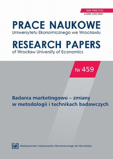 Okładka książki o tytule: Prace Naukowe Uniwersytetu Ekonomicznego we Wrocławiu, nr 459