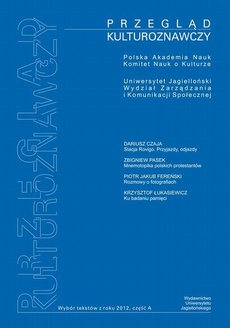 The cover of the book titled: Przegląd Kulturoznawczy Rok 2012