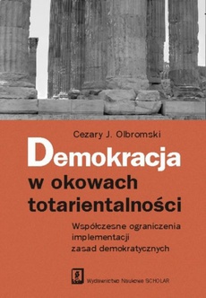 The cover of the book titled: Demokracja w okowach totarientalności