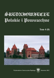 The cover of the book titled: "Średniowiecze Polskie i Powszechne". T. 4 (8)