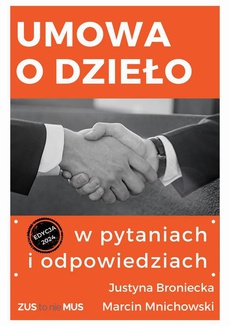 The cover of the book titled: Umowa o dzieło w pytaniach i odpowiedziach