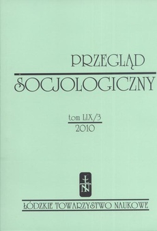 The cover of the book titled: Przegląd Socjologiczny t. 59 z. 3/2010