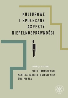 The cover of the book titled: Kulturowe i społeczne aspekty niepełnosprawności