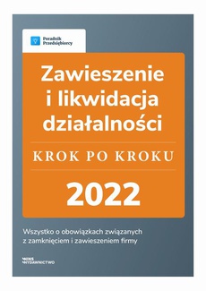 The cover of the book titled: Zawieszenie i likwidacja działalności – krok po kroku