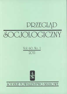 The cover of the book titled: Przegląd Socjologiczny t. 60 z. 1/2011