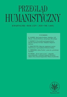 Обложка книги под заглавием:Przegląd Humanistyczny 2020/1 (468)
