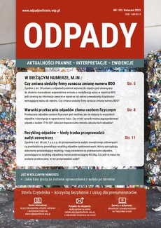 The cover of the book titled: ODPADY nr 139