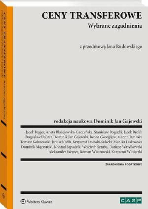 The cover of the book titled: Ceny transferowe. Wybrane zagadnienia