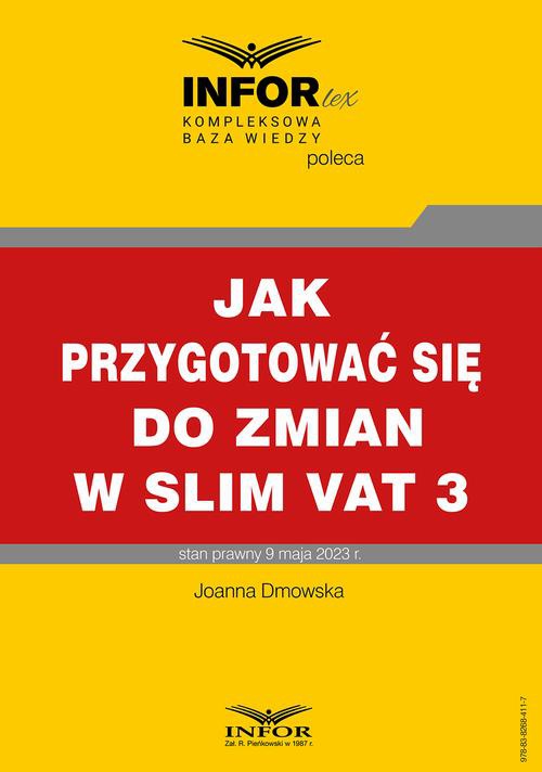 The cover of the book titled: Jak przygotować się do zmian SLIM VAT 3