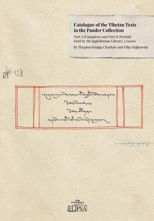Okładka:Catalogue of the Tibetan Texts in the Pander Collection: Part A (complete) and Part B (Partial) 