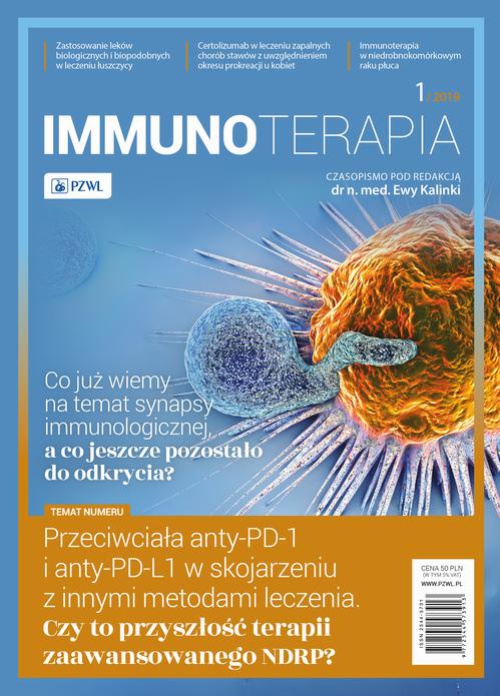 Обложка книги под заглавием:Immunoterapia 1/2019