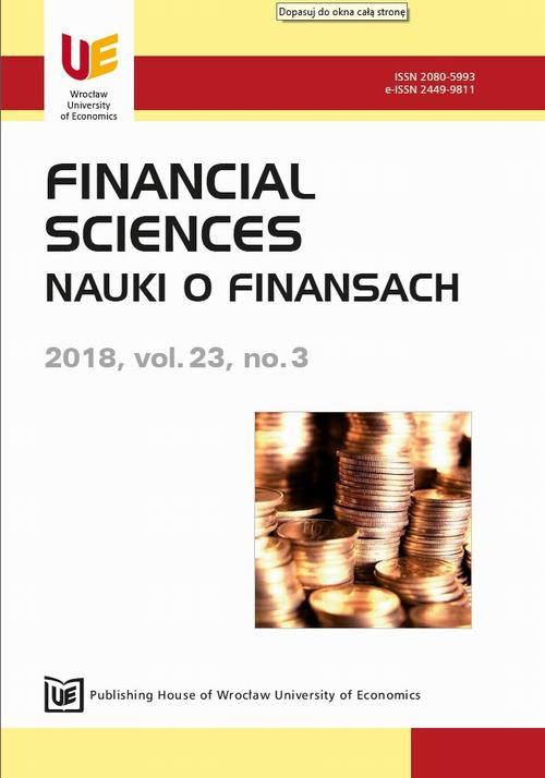 The cover of the book titled: Financial Sciences 23/3