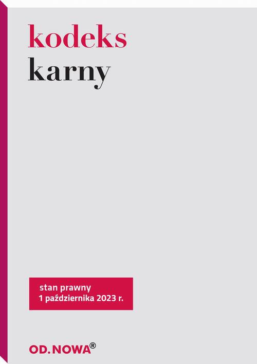 Обложка книги под заглавием:Kodeks karny