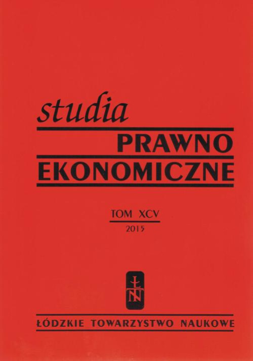 Обложка книги под заглавием:Studia Prawno-Ekonomiczne tom 95