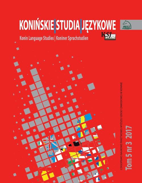 The cover of the book titled: Konińskie Studia Językowe Tom 5 Nr 3 2017