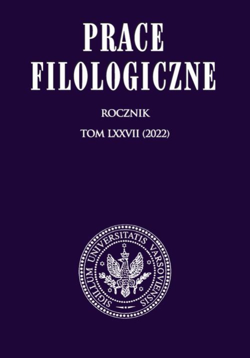 Okładka książki o tytule: Prace Filologiczne LXXVII