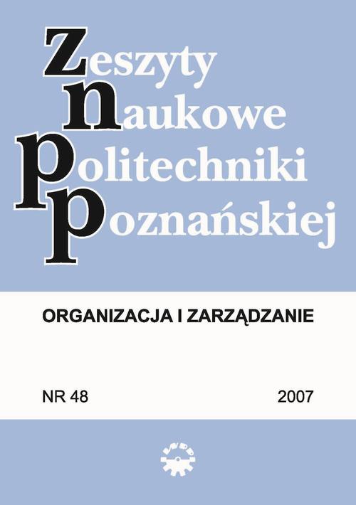 Okładka książki o tytule: Organizacja i Zarządzanie, 2007/48