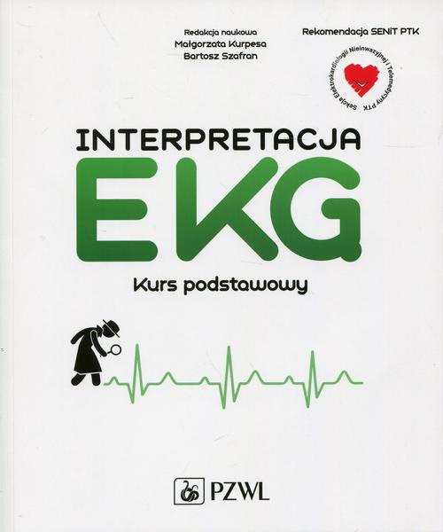Обложка книги под заглавием:Interpretacja EKG. Kurs podstawowy