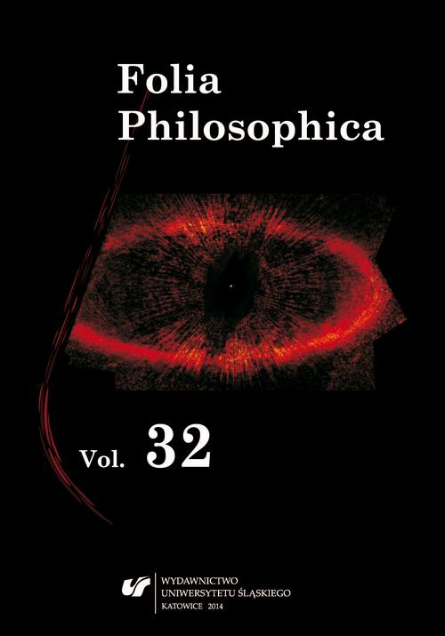 The cover of the book titled: Folia Philosophica. T. 32