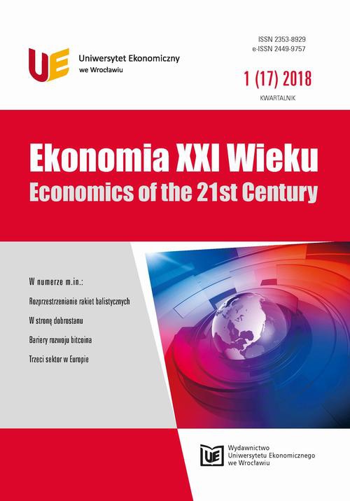 The cover of the book titled: Ekonomia XXI Wieku 1(17)