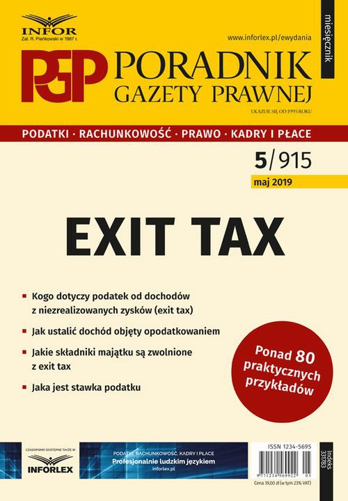 Okładka książki o tytule: Exit tax