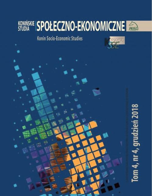 Обкладинка книги з назвою:Konińskie Studia Społeczno-Ekonomiczne Tom 4 Nr 4 2018