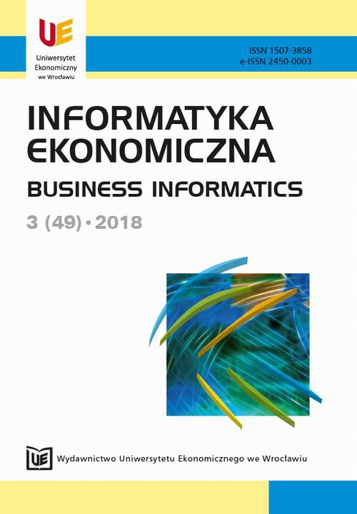 Обложка книги под заглавием:Informatyka Ekonomiczna 3(49)