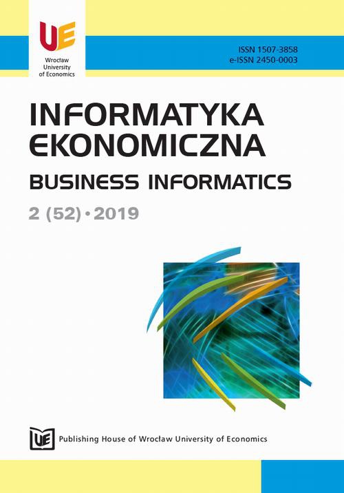 The cover of the book titled: Informatyka ekonomiczna 2(52)