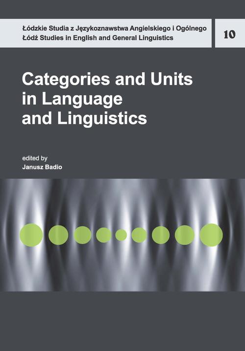 Обкладинка книги з назвою:Categories and Units in Language and Linguistics