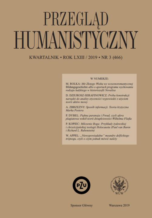 The cover of the book titled: Przegląd Humanistyczny 2019/3 (466)