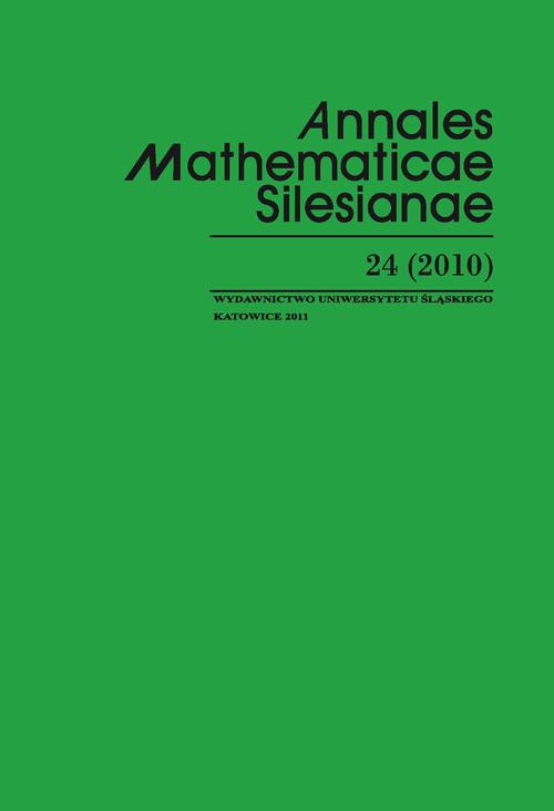 The cover of the book titled: Annales Mathematicae Silesianae. T. 24 (2010)