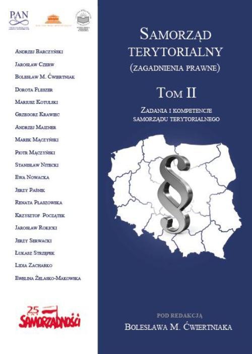Обложка книги под заглавием:Samorząd terytorialny (zagadnienia prawne) Tom II