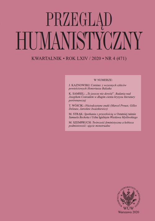 Okładka książki o tytule: Przegląd Humanistyczny 2020/4 (471)
