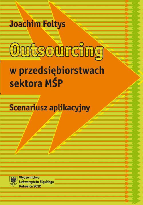 Обложка книги под заглавием:Outsourcing w przedsiębiorstwach sektora MŚP