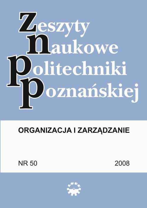 Okładka książki o tytule: Organizacja i Zarządzanie, 2008/50