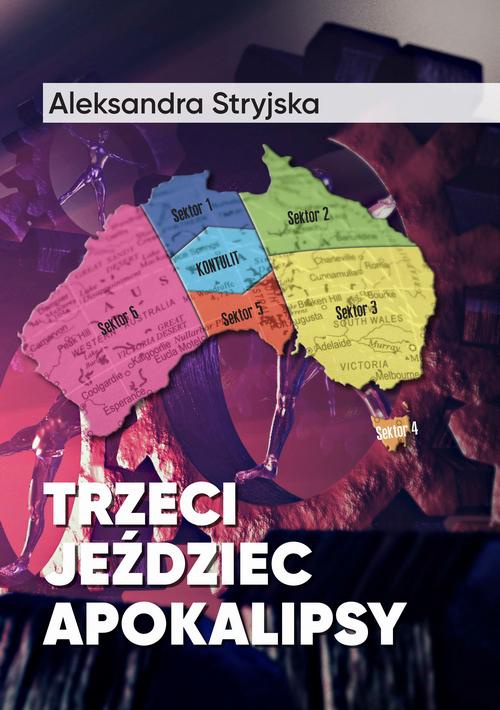 Обложка книги под заглавием:Trzeci Jeździec Apokalipsy