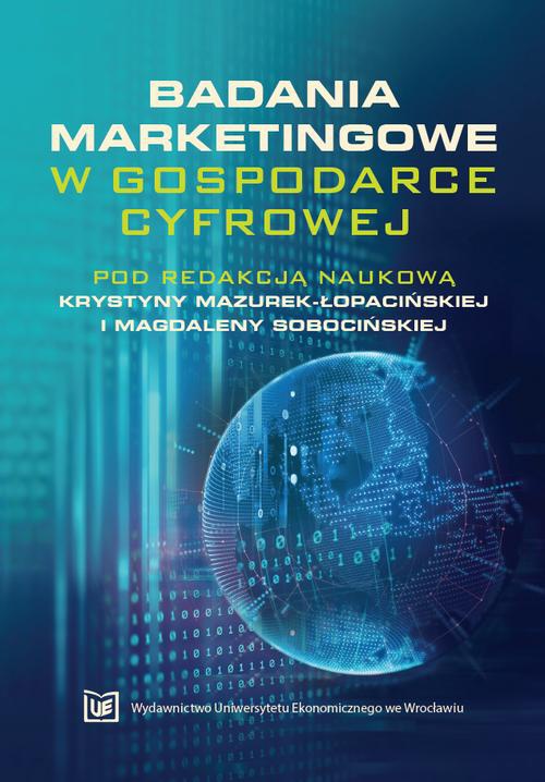 The cover of the book titled: Badania marketingowe w gospodarce cyfrowej