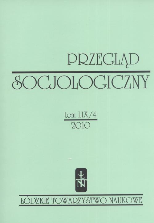 Okładka książki o tytule: Przegląd Socjologiczny t. 59 z. 4/2010