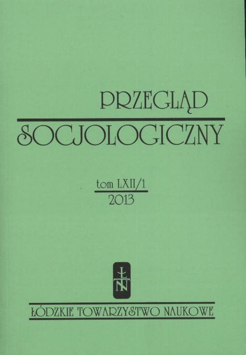 Обкладинка книги з назвою:Przegląd Socjologiczny t. 62 z. 1/2013