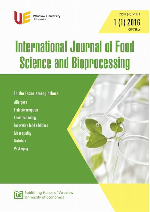 The cover of the book titled: International Journal of Food Science and Bioprocessing 1(1)
