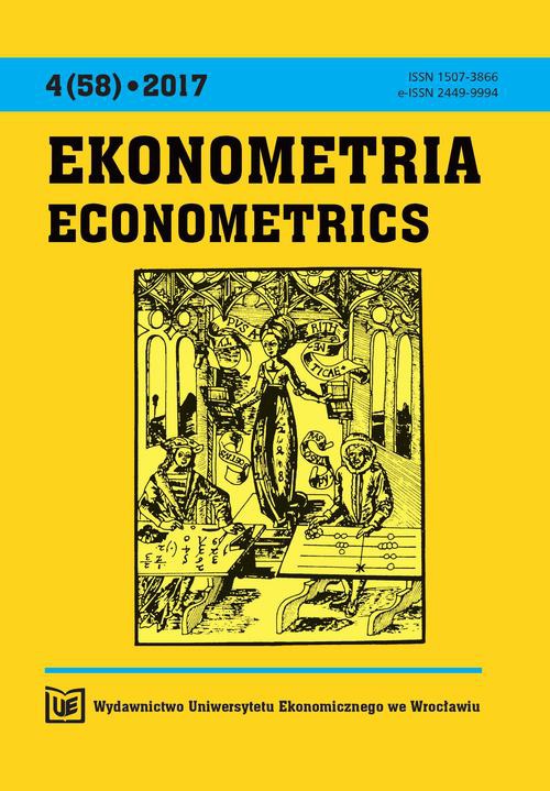 Okładka książki o tytule: Ekonometria (58) 2017