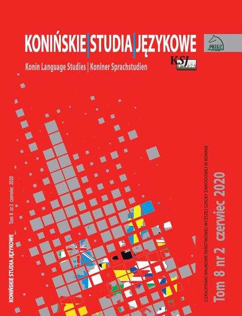 Okładka książki o tytule: Konińskie Studia Językowe Tom 8 Nr 2 2020
