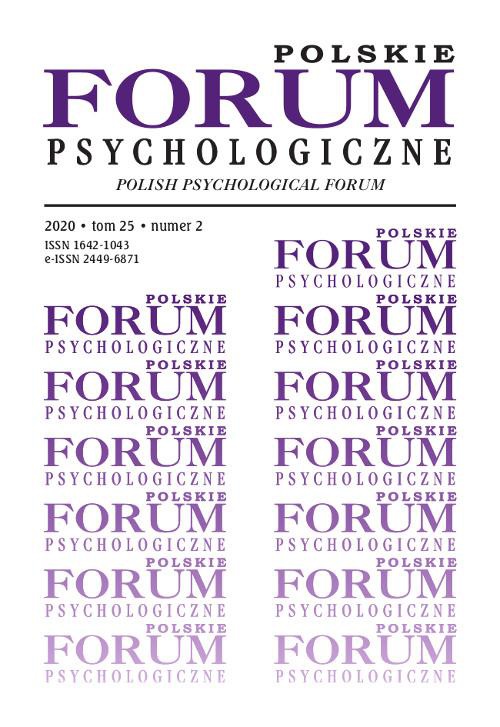 Okładka książki o tytule: Polskie Forum Psychologiczne tom 25 numer 2