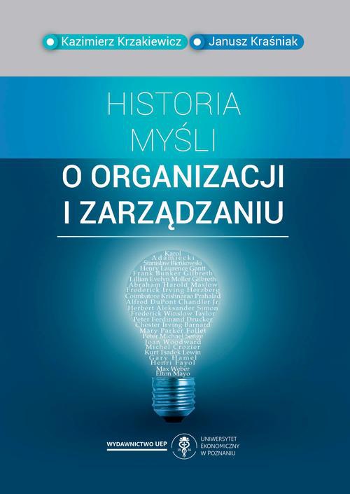 Okładka książki o tytule: Historia myśli o organizacji i zarządzaniu