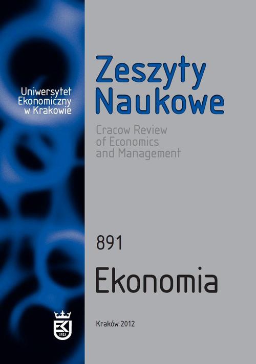 Обложка книги под заглавием:Zeszyty Naukowe Uniwersytetu Ekonomicznego w Krakowie, nr 891. Ekonomia