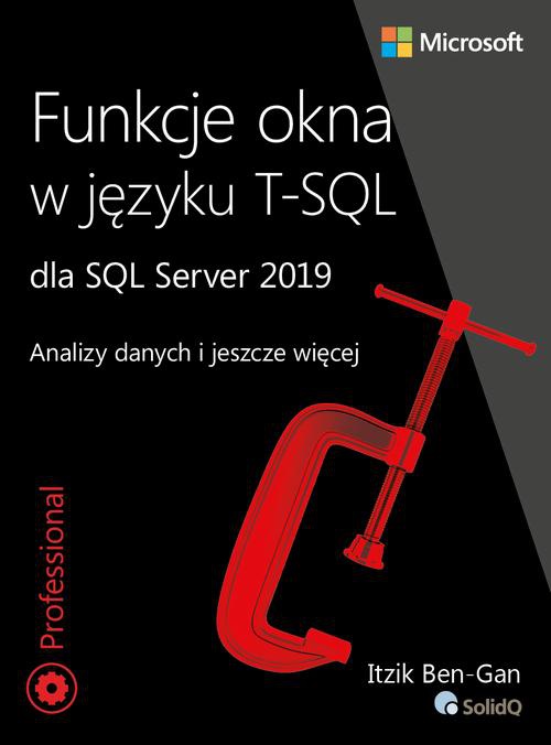 Okładka książki o tytule: Funkcje okna w języku T-SQL dla SQL Server 2019