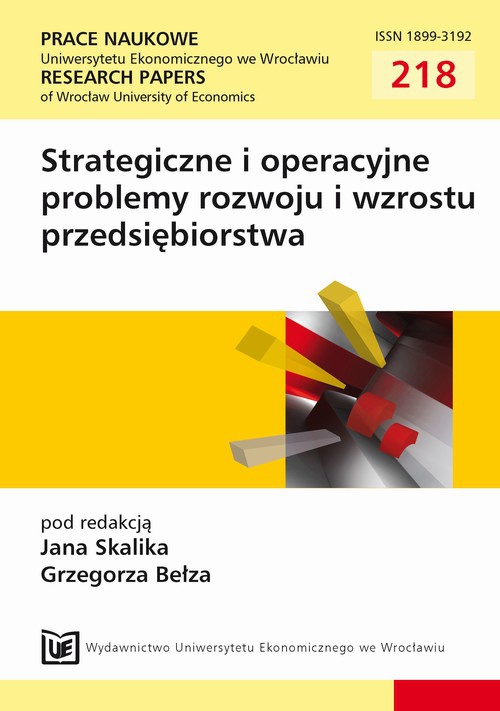 The cover of the book titled: Strategiczne i operacyjne problemy rozwoju i wzrostu przedsiębiorstwa