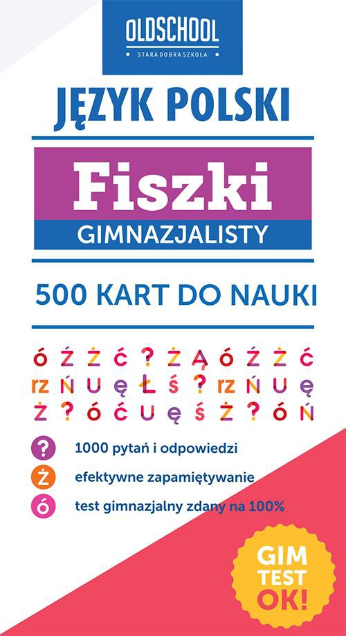 The cover of the book titled: Język polski Fiszki gimnazjalisty