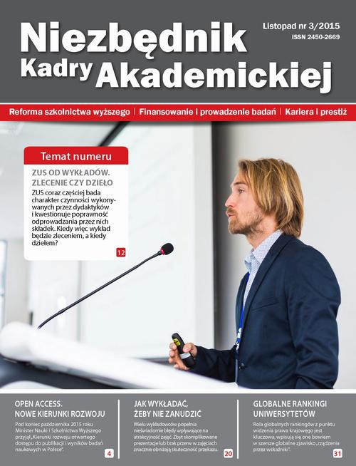 Okładka książki o tytule: Niezbędnik Kadry Akademickiej, nr 3/2015