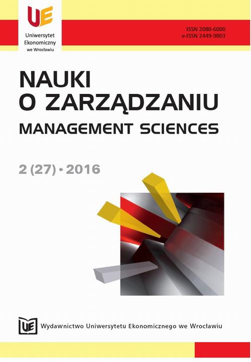 The cover of the book titled: Nauki o Zarządzaniu 2(27)